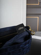 Load image into Gallery viewer, FF324 Fendi Baguette Denim Shoulder Bag / 26 x 13 cm