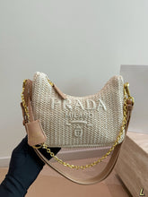 Load image into Gallery viewer, PD373 Prada Woven Straw Bag / 22 x 12 cm