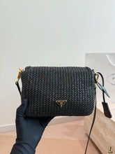 Load image into Gallery viewer, PD374 Prada Raffia Woven Handbag / 20 x 14 cm