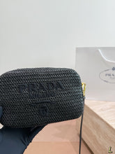 Load image into Gallery viewer, PD376 Prada Raffia Woven Camera Bag / 20 x 12 cm