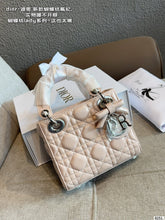 Load image into Gallery viewer, DR602 Dior Lady Dior Mini with Bow Detail / 17 x 14 x 7 cm