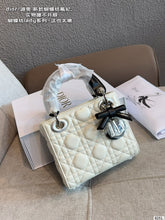 Load image into Gallery viewer, DR602 Dior Lady Dior Mini with Bow Detail / 17 x 14 x 7 cm