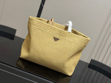 Load image into Gallery viewer, PD377 Prada Woven Raffia Tote Bag / 38 x 30 cm