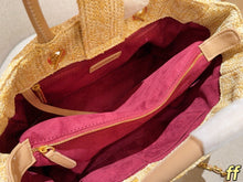 Load image into Gallery viewer, CC1366 Chanel Woven Straw Tote Bag / 31 x 21 x 12 cm