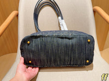 Load image into Gallery viewer, CC1367 Chanel Vintage Denim Tote Bag / 34 x 29 x 16 cm