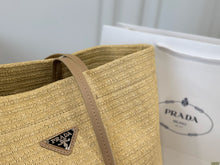 Load image into Gallery viewer, PD379 Prada Raffia Shopping Tote / 38 x 29 cm