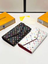 Load image into Gallery viewer, LB1412 Louis Vuitton x Takashi Murakami Sarah Wallet / 19x10 cm