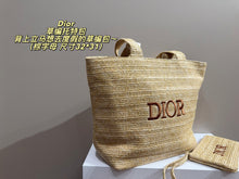 Load image into Gallery viewer, DR610 Dior Straw Tote Bag / 32x31cm