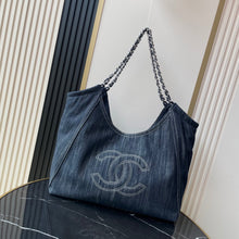 Load image into Gallery viewer, CC1377 Chanel Vintage Denim Tote / HIGHEST QUALITY VERSION / 48 x 35 x 14 cm
