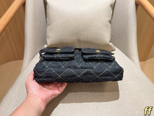 Load image into Gallery viewer, CC1381 Chanel 25P Denim Hobo Messenger Bag / 28 x 23 x 5 cm