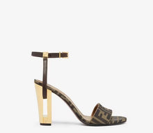 Load image into Gallery viewer, SE1169 FF Delfina Brown Fabric High-heeled Sandals / Size4-12