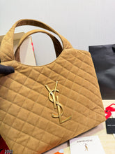 Load image into Gallery viewer, YSK471 YSL Icare Tote Bag in Suede / 31 x 28 cm