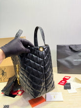 Load image into Gallery viewer, YSK470 YSL Loulou Tote Bag in Black Calfskin / 31 x 28 cm