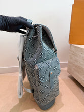 Load image into Gallery viewer, LB1534 LV Christopher PM Backpack in Embossed Denim / 38 x 44 x 12.5 cm
