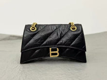 Load image into Gallery viewer, BCG062 Women's Crush Chain Bag Small in Black / 9.8x5.9x3.1inch / HIGHEST QUALITY VERSION
