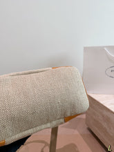 Load image into Gallery viewer, PD393 PRADA Linen & Leather Spliced Tote Bag / 34 x 25 cm