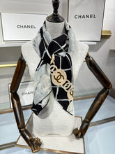 Load image into Gallery viewer, CLTH502 Chanel Cashmere-Silk Square Scarf / 140 × 140 cm