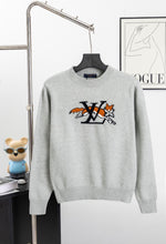 Load image into Gallery viewer, CLTH507 LV Fox Intarsia Crewneck Knit Sweater