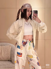 Load image into Gallery viewer, CLTH454 LV Monogram Zip-Up Reversible Jacket / SizeS/M/L