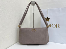 Load image into Gallery viewer, DR688 Dior CD Quilted Suede Underarm Bag Large / 30.5 × 16.5 × 8 cm