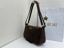 Load image into Gallery viewer, DR689 Dior CD Quilted Suede Underarm Bag Large / 30.5 × 16.5 × 8 cm