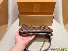 Load image into Gallery viewer, LB1446 Louis Vuitton Liv Pochette / Damier Ebène Canvas / 24 x 13 x 3 cm