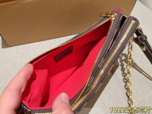 Load image into Gallery viewer, LB1446 Louis Vuitton Liv Pochette / Damier Ebène Canvas / 24 x 13 x 3 cm