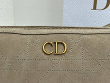 Load image into Gallery viewer, DR690 Dior CD Quilted Suede Underarm Bag Large / 30.5 × 16.5 × 8 cm