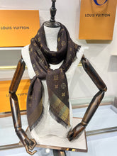 Load image into Gallery viewer, CLTH415 LB Monogram Shine Shawl / 56.1 x 56.1 inches