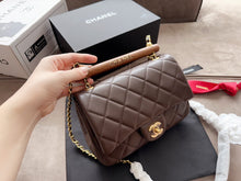 Load image into Gallery viewer, CC796 Small Flap Handbag with Top Handle / 7.8x2.3x5.5inch