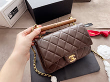 Load image into Gallery viewer, CC796 Small Flap Handbag with Top Handle / 7.8x2.3x5.5inch