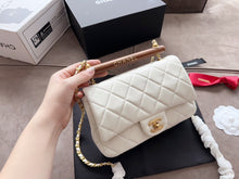 Load image into Gallery viewer, CC796 Small Flap Handbag with Top Handle / 7.8x2.3x5.5inch