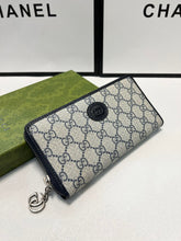 Load image into Gallery viewer, GC615 Ophidia GG Zip Around Wallet / 7.5"W x 4.5"H x 1"D