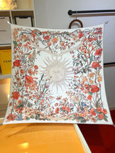 Load image into Gallery viewer, CLTH396 Dior 4 Saisons Printemps Soleil 90 Square Scarf / 35.5 x 35.5 inches