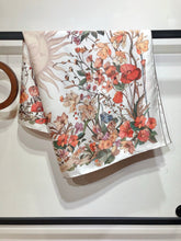 Load image into Gallery viewer, CLTH396 Dior 4 Saisons Printemps Soleil 90 Square Scarf / 35.5 x 35.5 inches