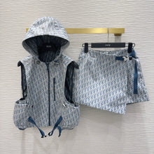 Load image into Gallery viewer, CLTH459 Dioriviera Hooded Vest & Skort