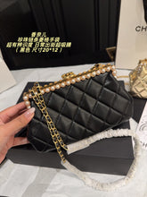 Load image into Gallery viewer, CC1408 Chanel Pearl Chain Quilted Clutch / 20 x 12 cm