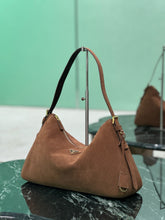 Load image into Gallery viewer, PD311 Prada Aimée Large Suede Shoulder Bag / HIGHEST QUALITY VERSION /9x15.3x4.7inch