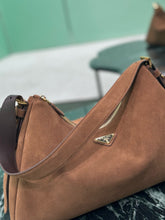 Load image into Gallery viewer, PD311 Prada Aimée Large Suede Shoulder Bag / HIGHEST QUALITY VERSION /9x15.3x4.7inch