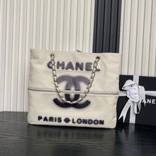 Load image into Gallery viewer, CCCC1411 Chanel Vintage Paris Graffiti Expandable Tote / 38 x 33 cm / HIGHEST QUALITY VERSION