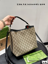 Load image into Gallery viewer, GC725 GG Emblem Small Bucket Bag / 7.5"W x 7.1"H x 4.3"D