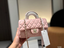 Load image into Gallery viewer, CC1017 Mini Flap Bag with Top Handle / 4.7 × 7.8 × 2.3 in