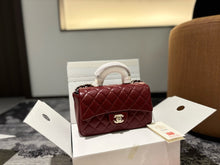 Load image into Gallery viewer, CC1017 Mini Flap Bag with Top Handle / 4.7 × 7.8 × 2.3 in