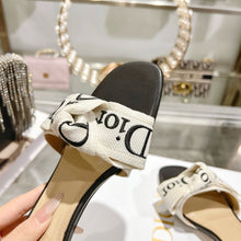 Load image into Gallery viewer, SE1747 Dior J'Adior Dentelle Bow High Heel Sandals / 4cm Heel / Size 5-11