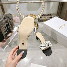 Load image into Gallery viewer, SE1747 Dior J'Adior Dentelle Bow High Heel Sandals / 4cm Heel / Size 5-11