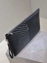 Load image into Gallery viewer, YSK414 CASSANDRE MATELASSÉ Maxi Tablet Pouch in Leather / 14.1x9.6x0.1inch / HIGHEST QUALITY VERSION