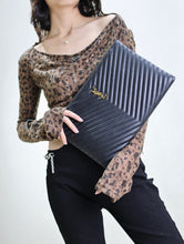 Load image into Gallery viewer, YSK415 CASSANDRE MATELASSÉ Maxi Tablet Pouch in Leather / 14.1x9.6x0.1inch / HIGHEST QUALITY VERSION
