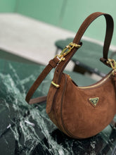 Load image into Gallery viewer, PD316 Prada Arqué Suede Shoulder Bag / HIGHEST QUALITY VERSION / 8.8x7.3x2.5inch