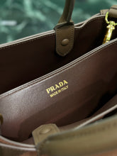 Load image into Gallery viewer, PD317 Medium Prada Buckle Suede Bag with Belt / HIGHEST QUALITY VERSION / 12.6x9x4.3inch