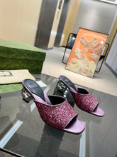 Load image into Gallery viewer, SE1324 Women's Interlocking G Heel Sandal / Size5-10